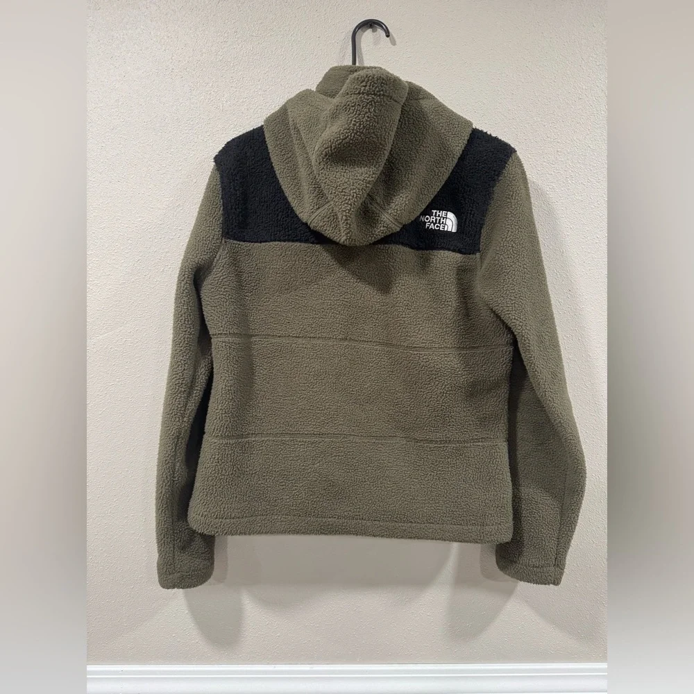 The North Face Gemma FLeece Hooded Jacket Women Small Olive Green Black - Picture 5 of 6